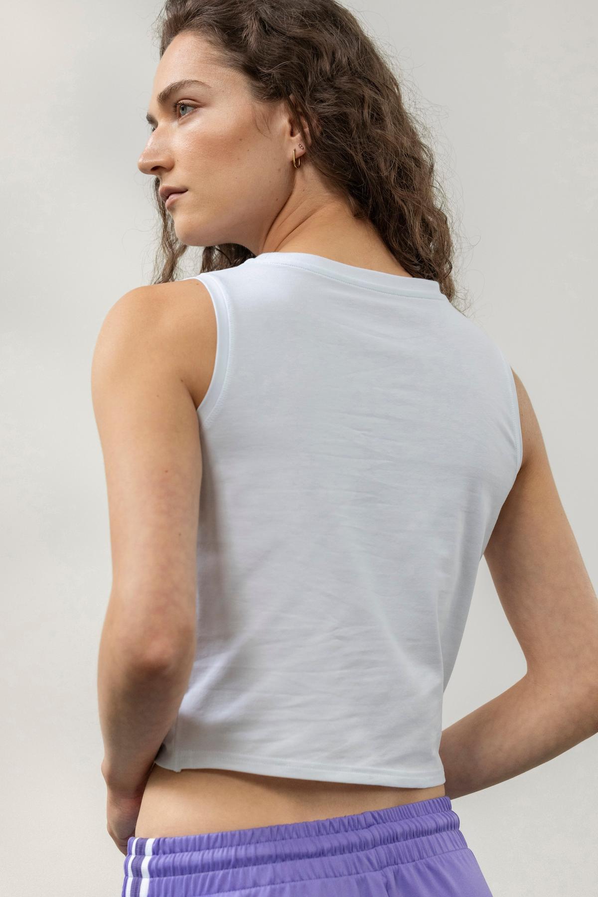 Cropped Top White | Hey Honey Yoga & Active Wear