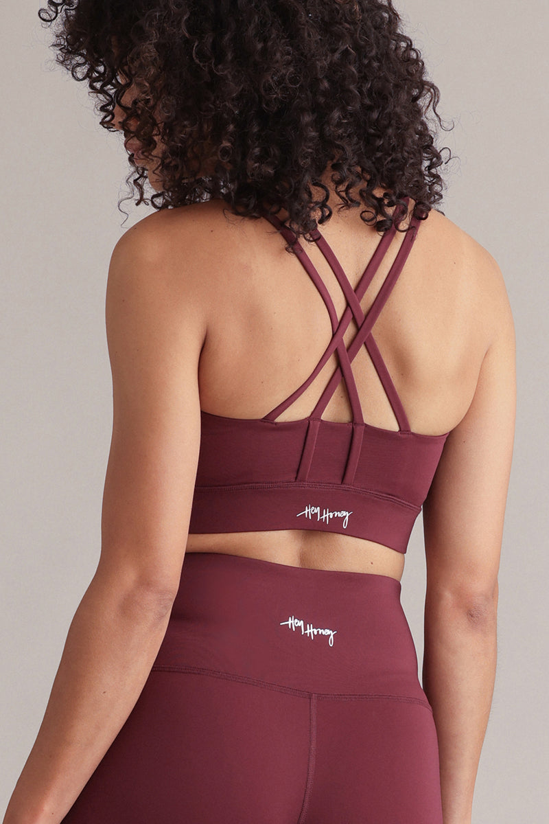 High-Waist Flared Leggings Always Dressed Italian Plum | Hey Honey & Active Wear