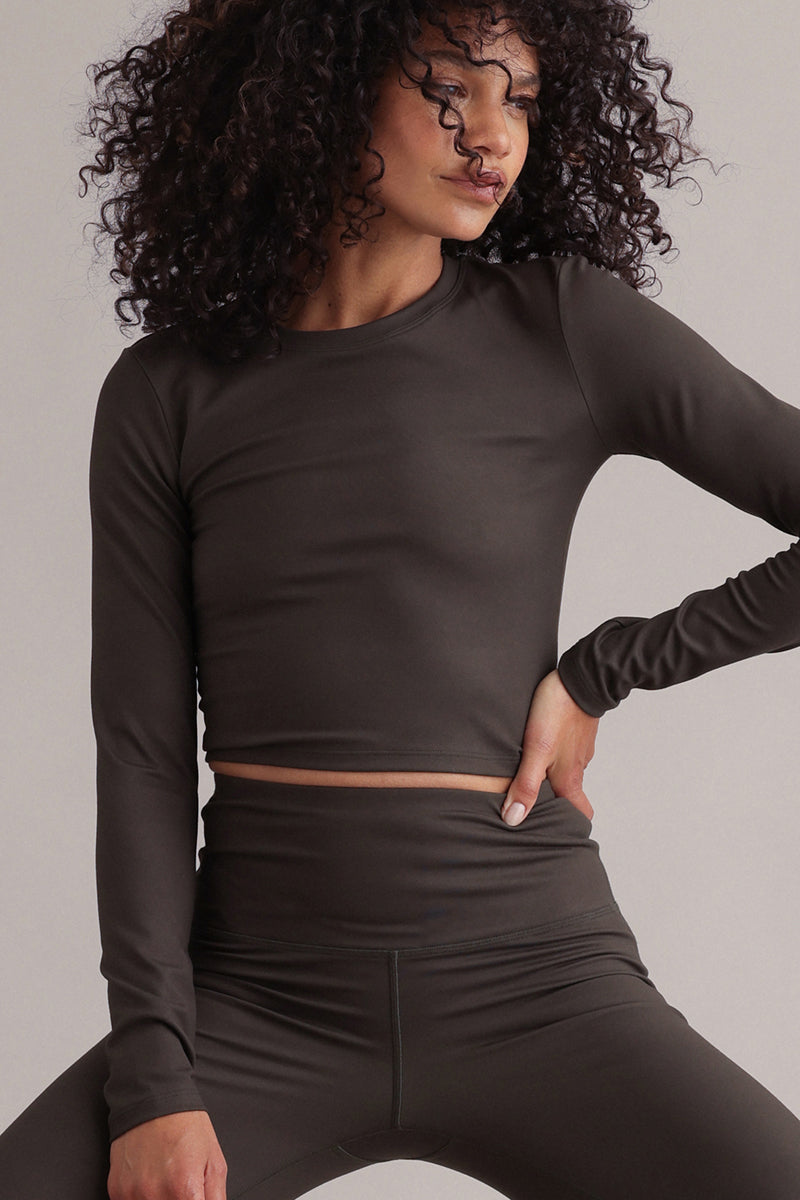 Longsleeve Cropped Always Dressed Forest Night | Hey Honey & Active Wear
