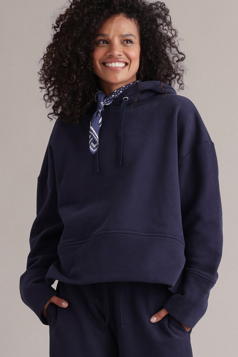 Cozy Hoodie Long Cuffs Baritone Blue | Hey Honey & Active Wear