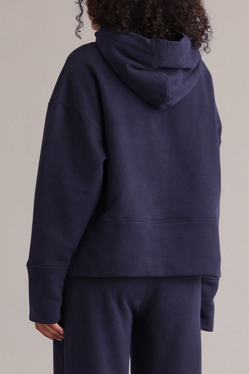 Cozy Hoodie Long Cuffs Baritone Blue | Hey Honey & Active Wear