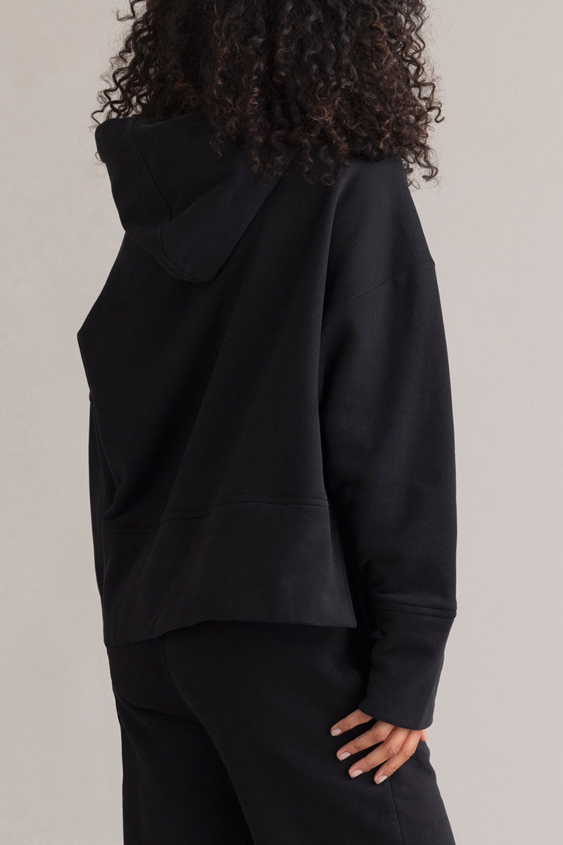Cozy Hoodie Long Cuffs Black | Hey Honey & Active Wear