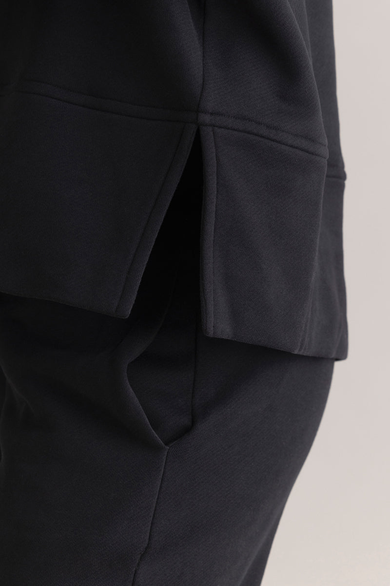 Cozy Hoodie Long Cuffs Black | Hey Honey & Active Wear