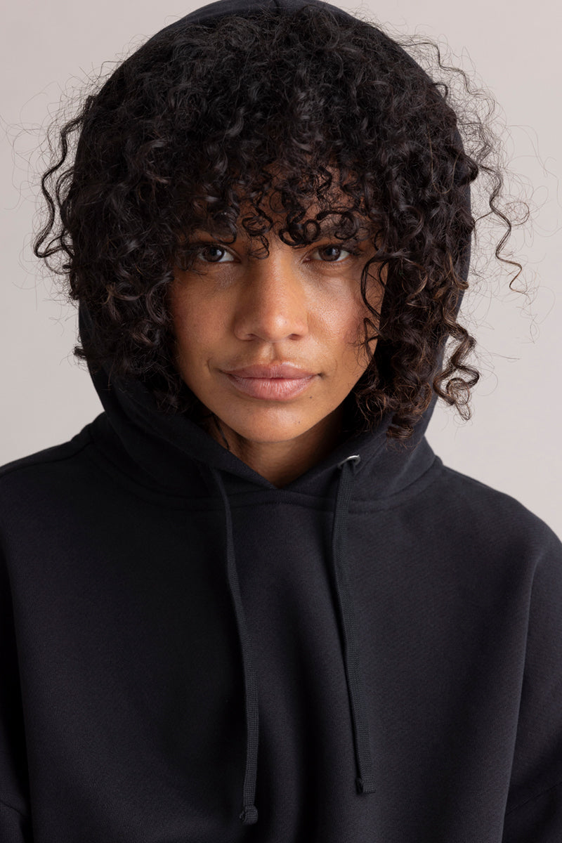 Cozy Hoodie Long Cuffs Black | Hey Honey & Active Wear
