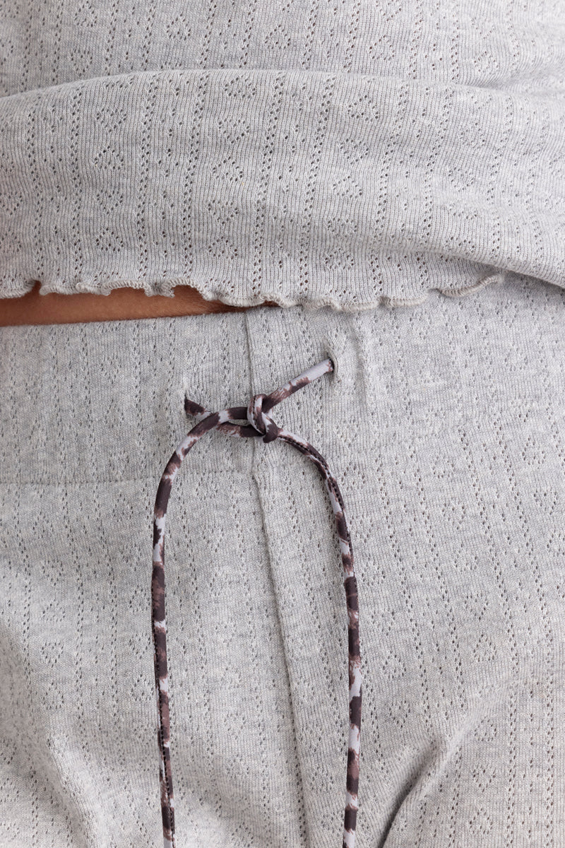 Longsleeve Pointelle Grey Melange | Hey Honey & Active Wear