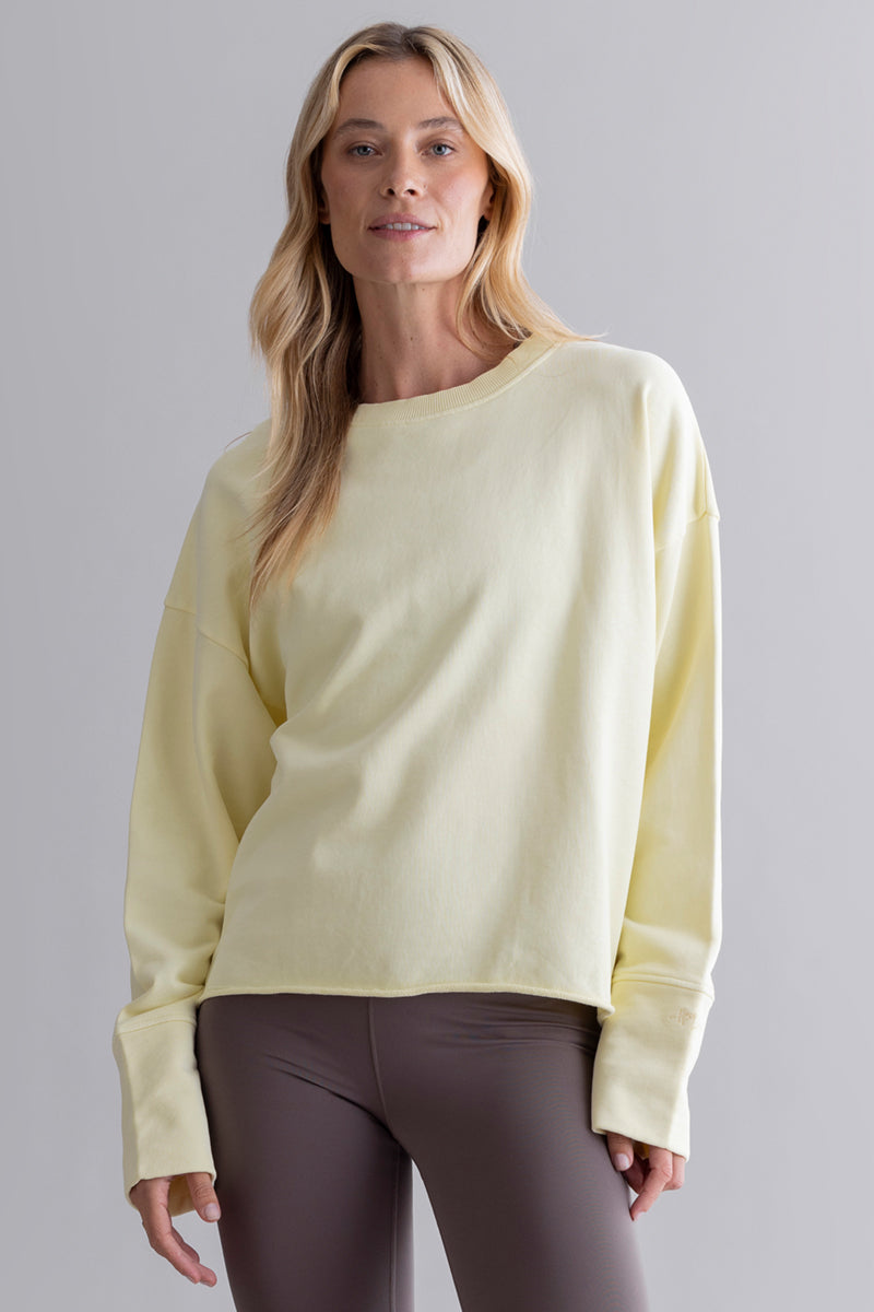 Open Edge Sweater Yellow | Hey Honey & Active Wear