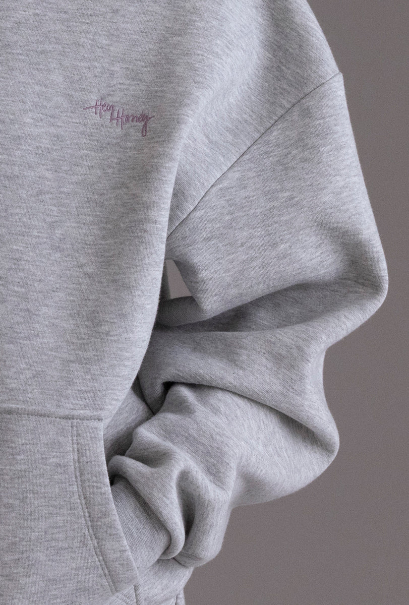 Zip Sweater Grey Melange | Hey Honey & Active Wear