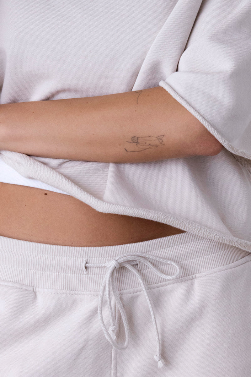 Short Sleeve Sweat Off White | Hey Honey & Active Wear