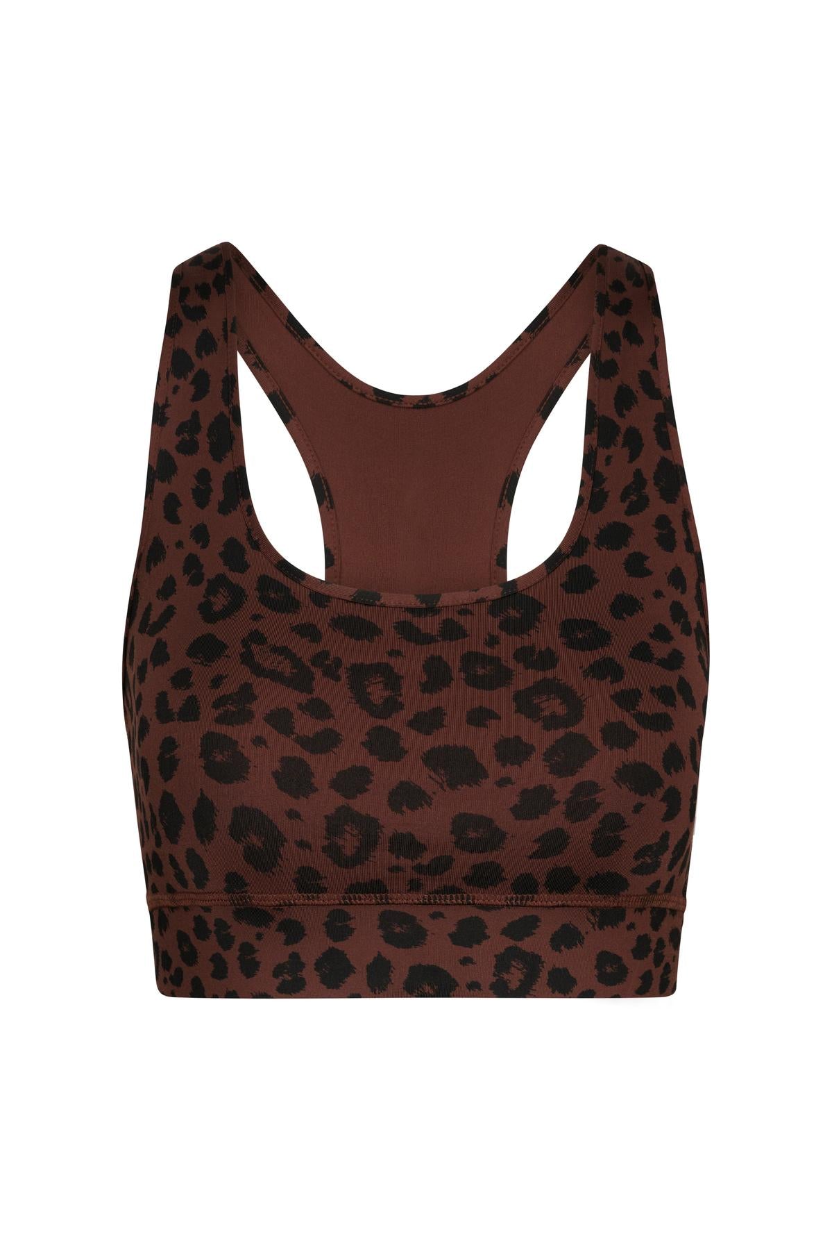 Racerback Bra Leo Chocolate | Hey Honey Yoga & Active Wear