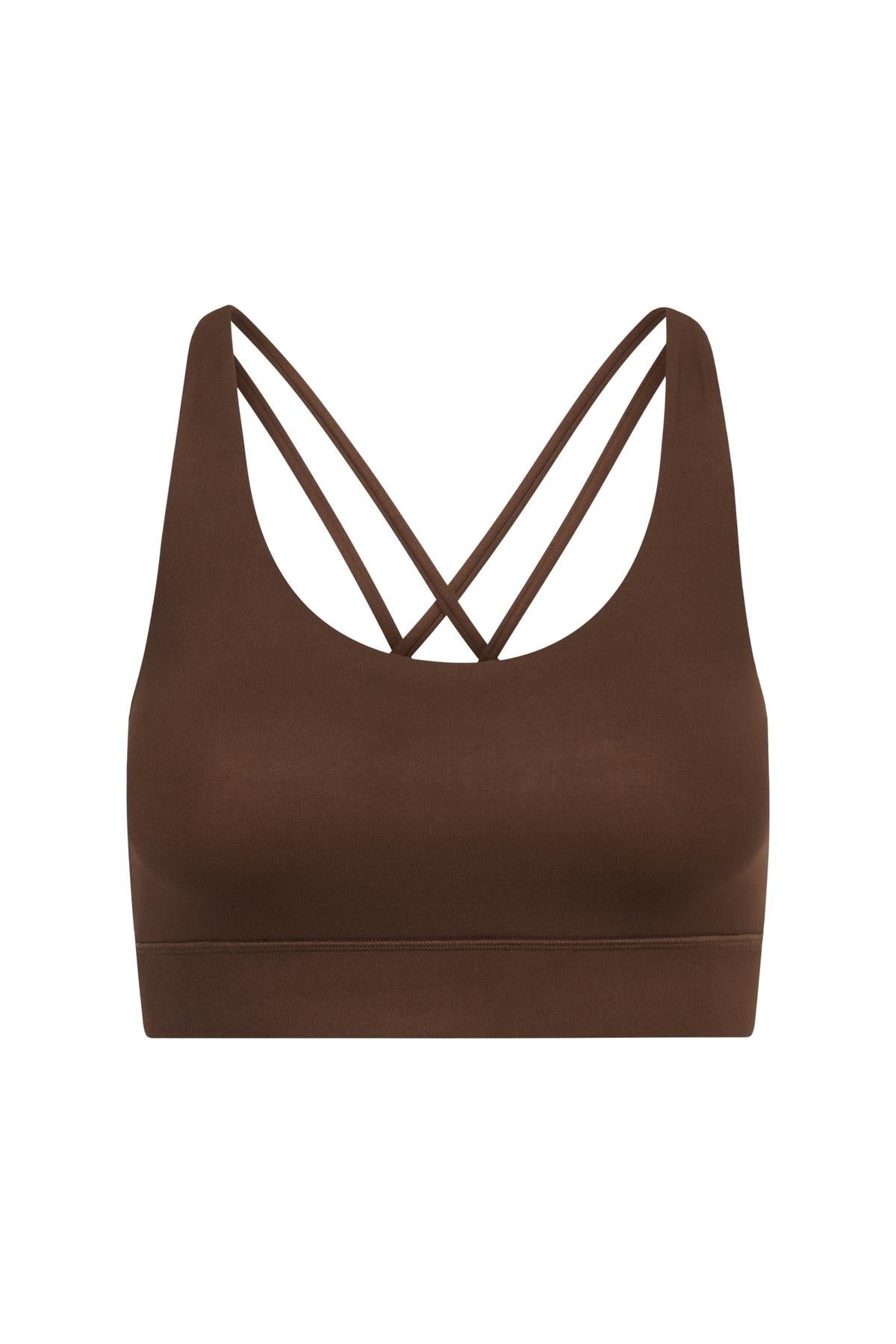 Criss-Cross Bra Always Dressed Soft Brown | Hey Honey & Active Wear