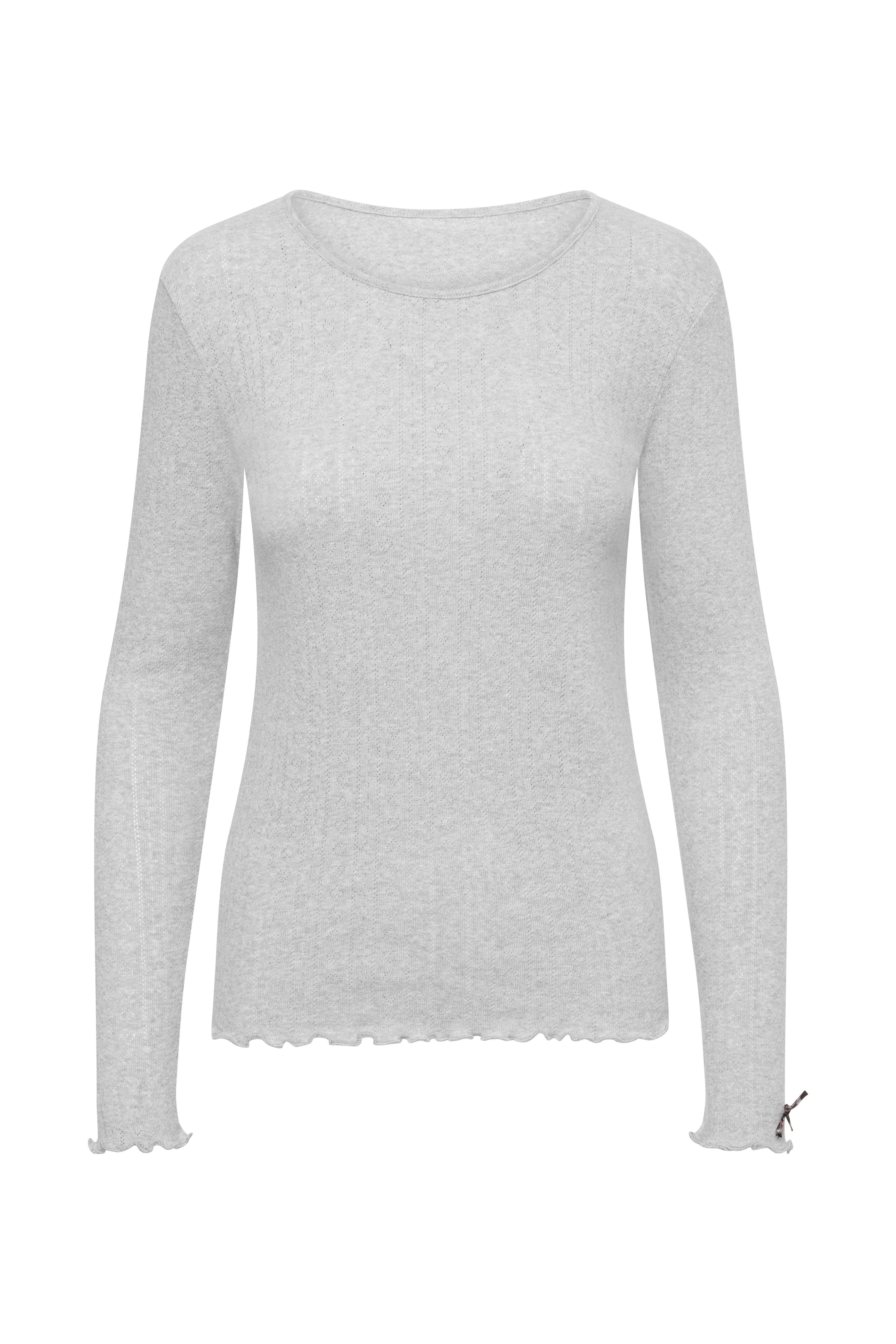 Longsleeve Pointelle Grey Melange | Hey Honey & Active Wear