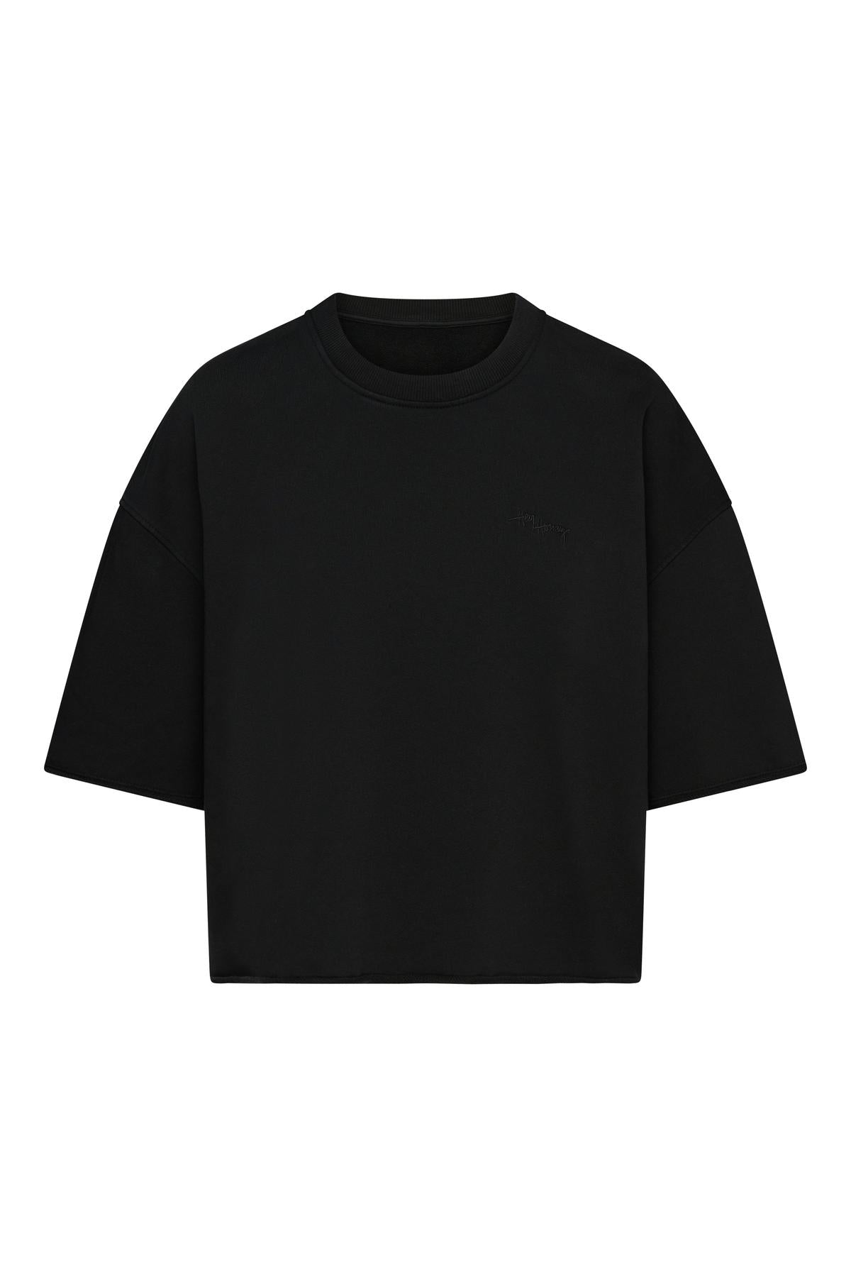 Short Sleeve Sweat Black | Hey Honey Yoga & Active Wear