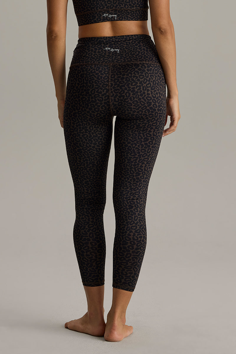 Leggings Cropped Leo Dark Brown | Hey Honey & Active Wear