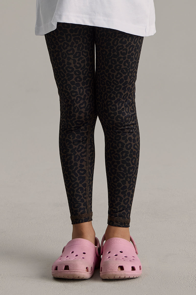 Kids Leggings Leo Dark Brown | Hey Honey & Active Wear