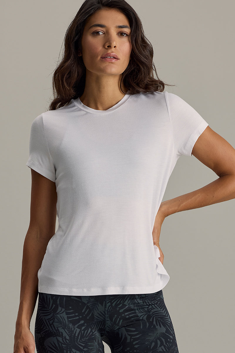 Active Wrap Tee White | Hey Honey & Active Wear
