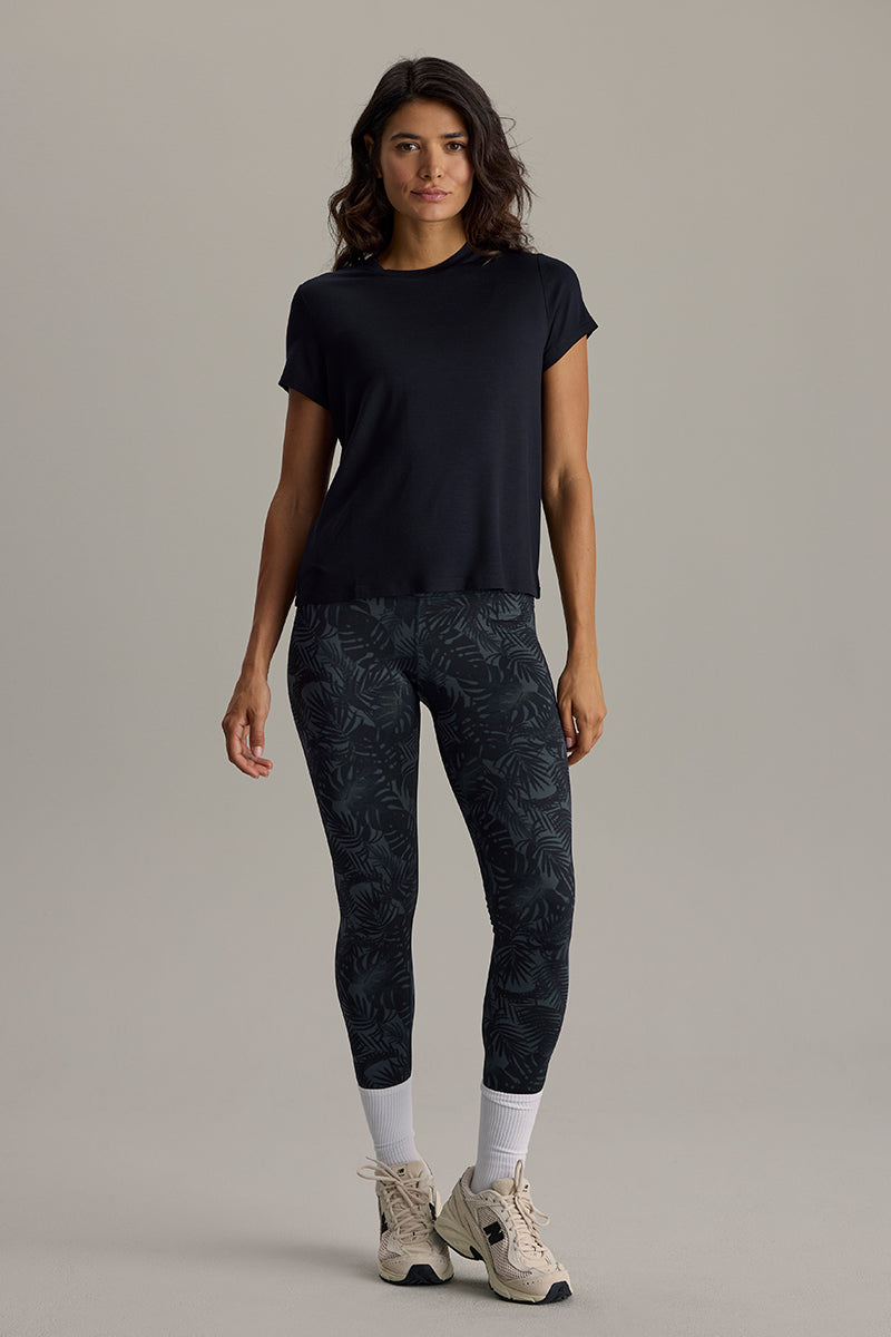 Active Wrap Tee Black | Hey Honey & Active Wear