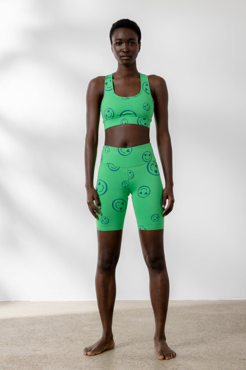 Short Lucky Green Set | Hey Honey Yoga & Active Wear