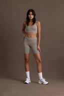 Criss-Cross Bra Vetiver | Hey Honey Yoga & Active Wear