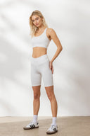 Biker White | Hey Honey Yoga & Active Wear