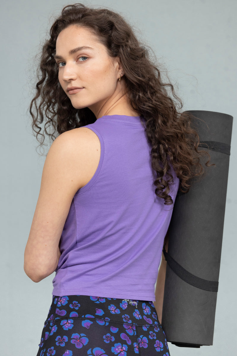 Cropped Top Violet | Hey Honey Yoga & Active Wear