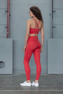 Criss-Cross Bra Hibiscus | Hey Honey Yoga & Active Wear