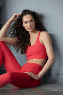 Criss-Cross Bra Hibiscus | Hey Honey Yoga & Active Wear