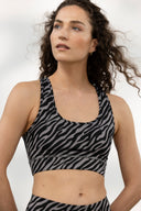 Racerback Bra Zebra Stone | Hey Honey Yoga & Active Wear