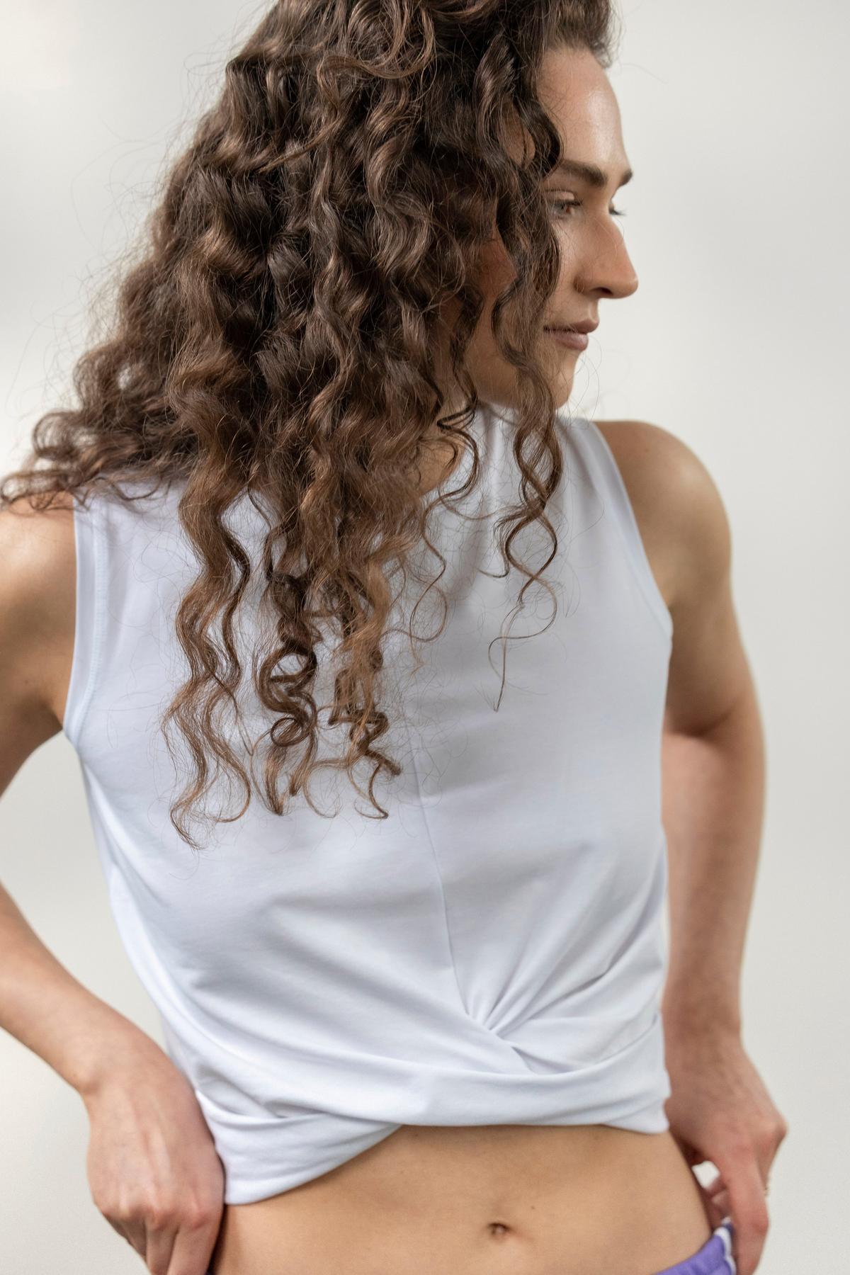 Cropped Top White | Hey Honey Yoga & Active Wear