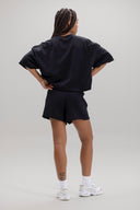 Short Sleeve Sweat Black | Hey Honey Yoga & Active Wear