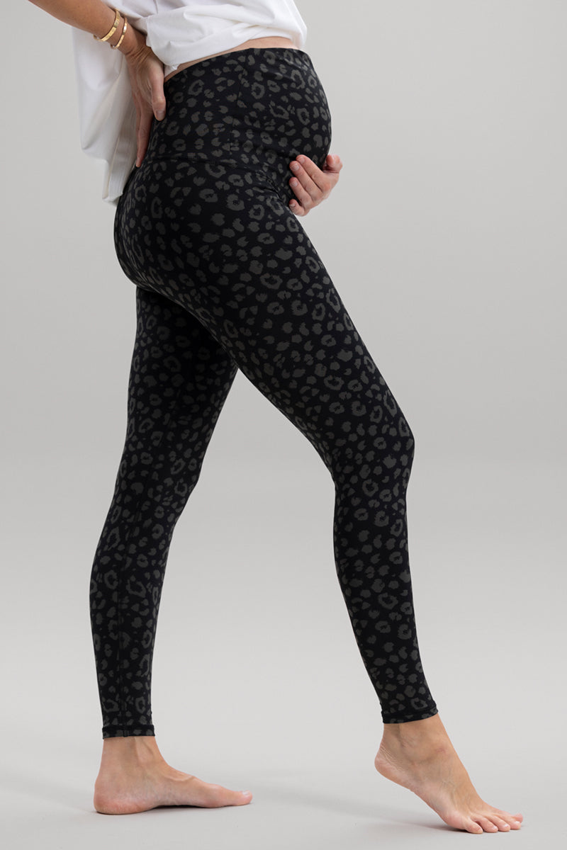 Maternity Leggings Leo Black | Hey Honey Yoga & Active Wear