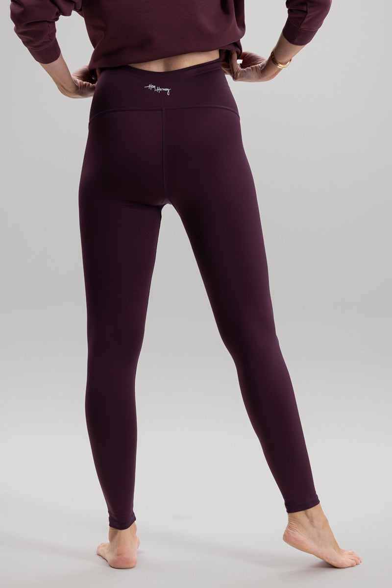 Maternity Leggings Wine | Hey Honey Yoga & Active Wear
