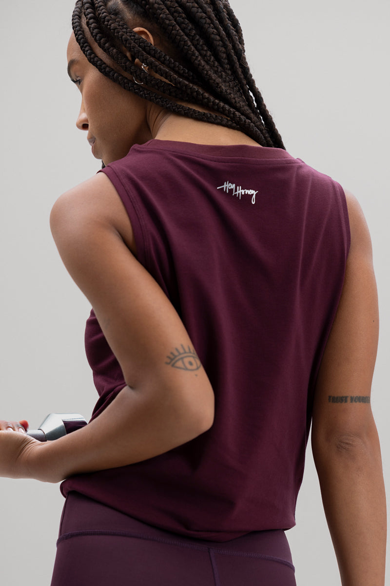 Cropped Top Wine | Hey Honey & Active Wear