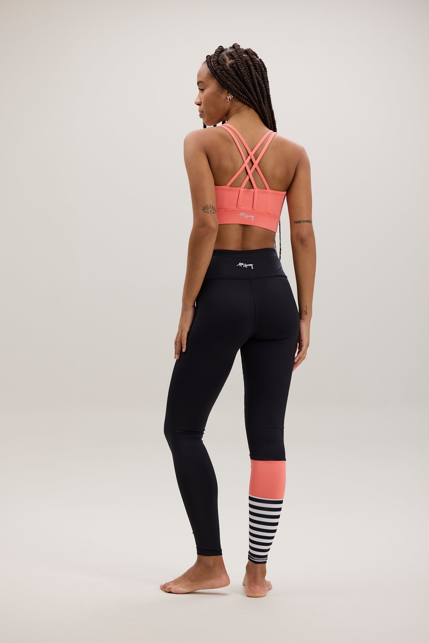 Surf Style Leggings Peach | Hey Honey Yoga & Active Wear