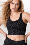 Bustier Print Leo Black | Hey Honey Yoga & Active Wear