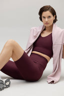 Biker Ribbed Wine | Hey Honey & Active Wear