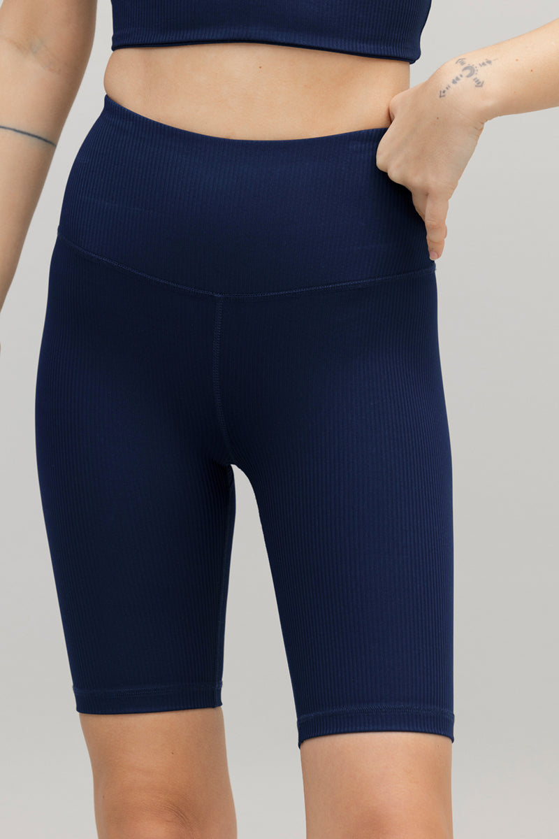 Biker Ribbed Blue Depth | Hey Honey & Active Wear
