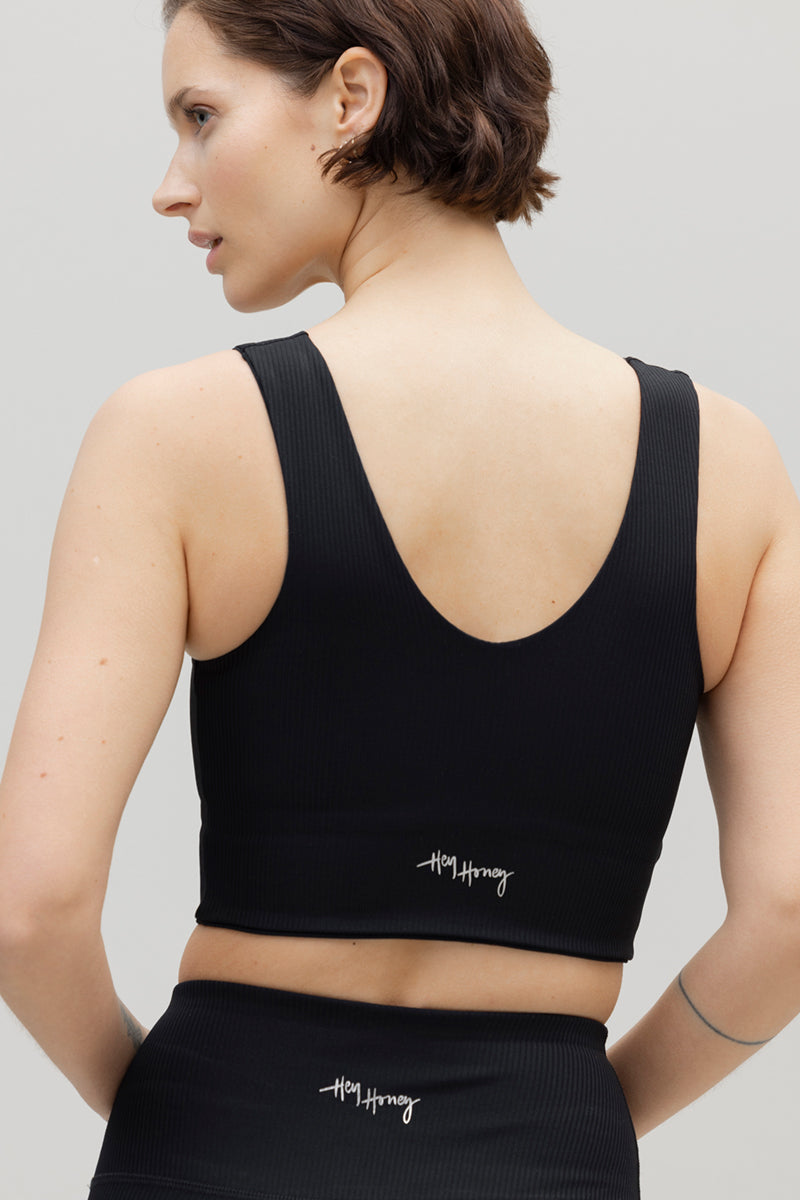 Bustier Ribbed Black | Hey Honey & Active Wear