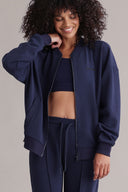 Lux Bomber Jacket Baritone Blue | Hey Honey & Active Wear