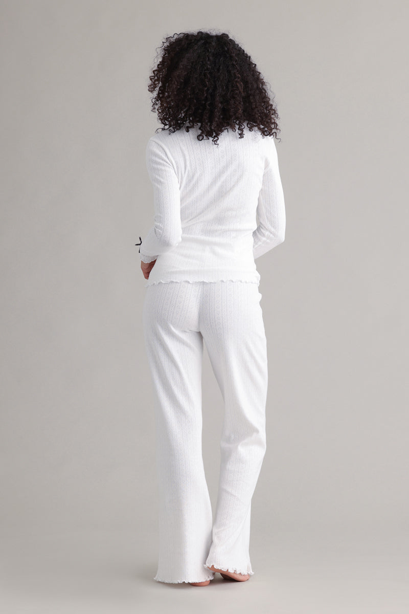 Longsleeve Pointelle White | Hey Honey & Active Wear
