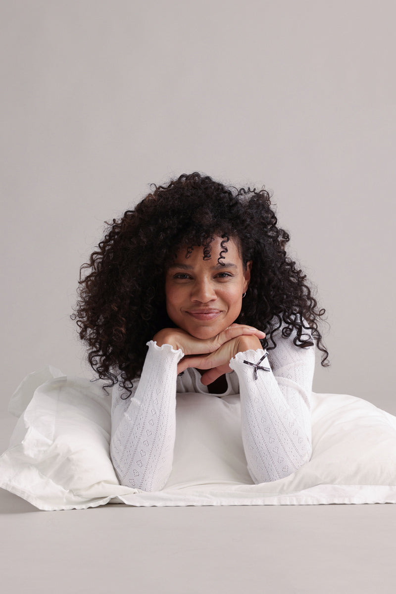 Longsleeve Pointelle White | Hey Honey & Active Wear