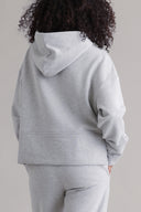 Cozy Hoodie Long Cuffs Grey Melange | Hey Honey & Active Wear