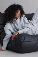Cozy Hoodie Long Cuffs Grey Melange | Hey Honey & Active Wear