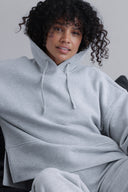 Cozy Hoodie Long Cuffs Grey Melange | Hey Honey & Active Wear