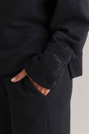 Cozy Hoodie Long Cuffs Black | Hey Honey & Active Wear
