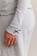 Long Pants Pointelle Grey Melange | Hey Honey & Active Wear