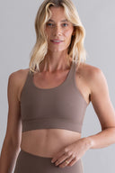 Criss-Cross Bra Cotton Touch Taupe