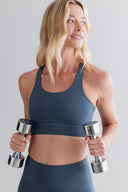 Criss-Cross Bra Cotton Touch Teal | Hey Honey & Active Wear