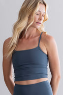 Longline Bustier Cotton Touch Teal | Hey Honey & Active Wear