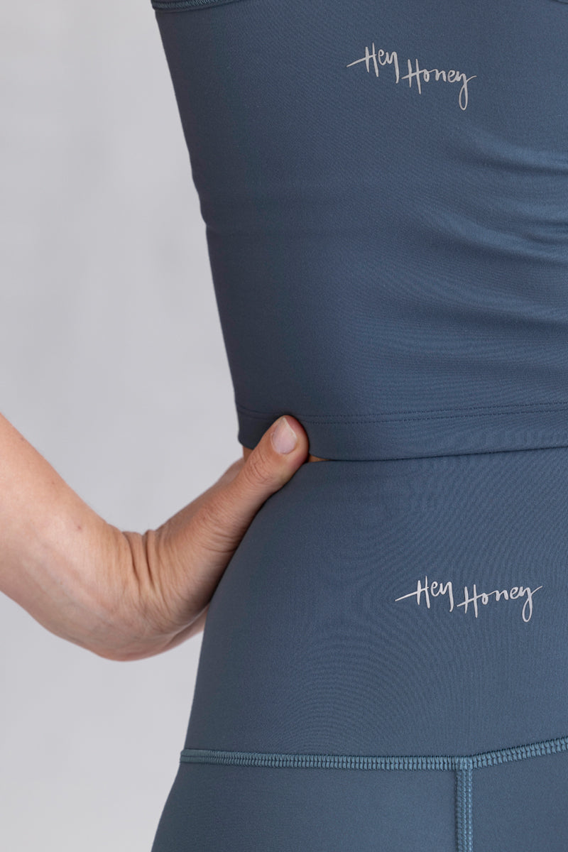 Longline Bustier Cotton Touch Teal | Hey Honey & Active Wear