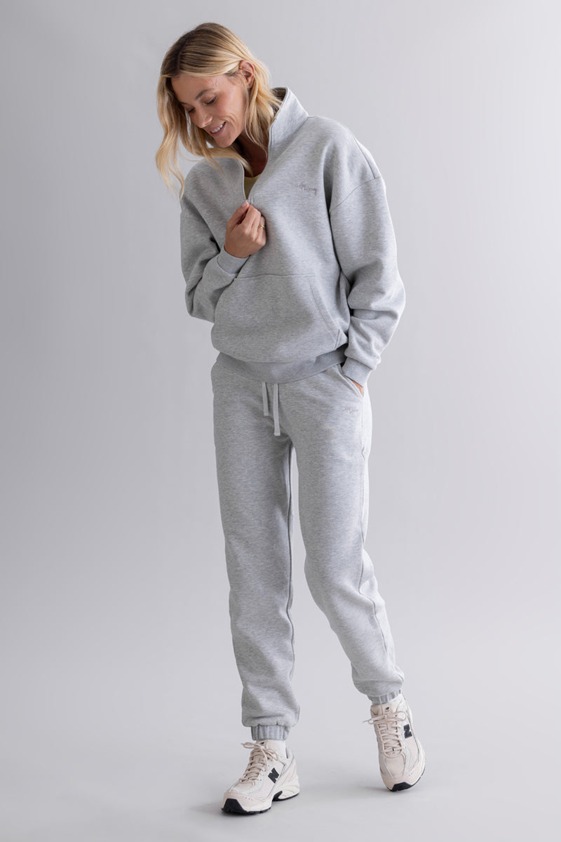 Cuff Sweat Pants Grey Melange | Hey Honey